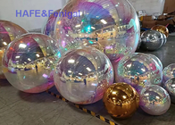 Decorative Inflatable Rainbow Mirror Ball Big Shiny Ball Advertising 5ft Diameter
