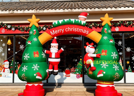Customizable Christmas Inflatable Arch 6 Meters High For Shop Front Decor