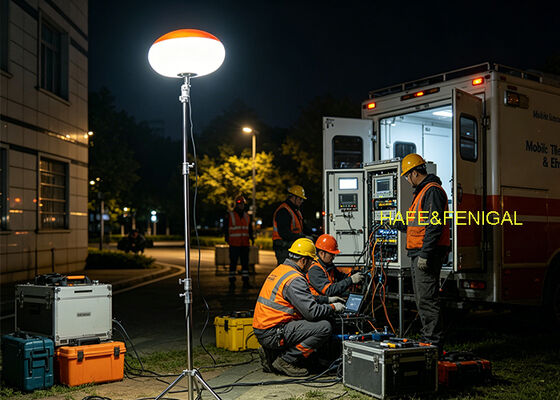 200W LED Balloon Light with IP65 Waterproof Rating and AC/DC Dual Power for Professional Field Use