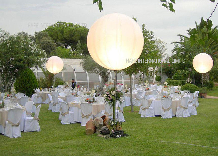 शादी की घटनाओं के लिए मोती 1.2 एम प्रकाश Inflatable गुब्बारा ऊपर एलईडी लालटेन DC80W उड़ाओ