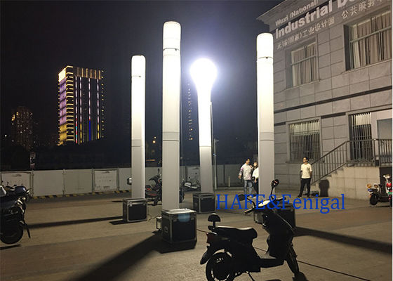 1150W मेटल हैलाइड लैंप के साथ हल्का इन्फ्लेटेबल लाइट टॉवर, बाहरी निर्माण और कार्यक्रमों में त्वरित असेंबली के लिए