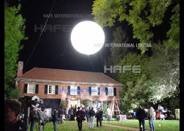 विशालकाय एलईडी चंद्रमा हीलियम गुब्बारा रोशनी सफेद / आरजीबी रिमोट कंट्रोल डिजिटल सिल्क प्रिंटिंग