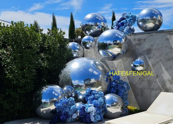 0.4m10m Inflatable Double-Layer PVC Silver Mirror Balloons For Events किराये की कंपनियां