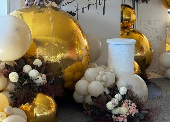 क्रिसमस पार्टी उत्सव शादी समारोह सजावट inflatable विशाल दर्पण गुब्बारा