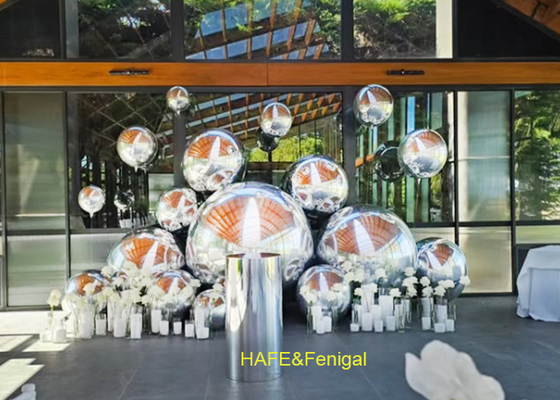 1 Meter PVC Silver Shiny Mirror Balloons For Party Decoration Or Art Installation