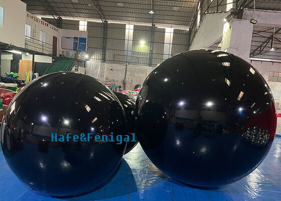 Dual-Layer PVC Construction Luxurious Black Mirror Balloons