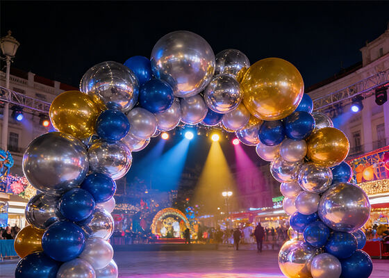 कार्यक्रमों के लिए उपयुक्त बड़े पीवीसी inflatable दर्पण गुब्बारे मंच पार्टियों विज्ञापन और प्रदर्शन सजावट