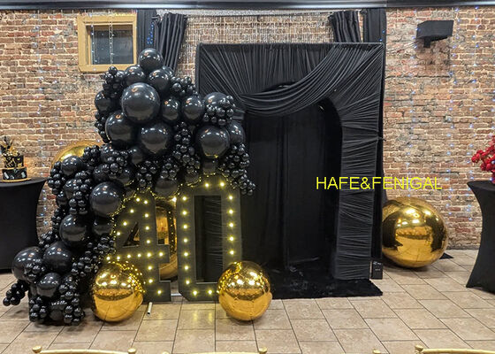 Inflatable PVC Silver Mirrored Balls As Luxurious Wedding Decorations Entrance