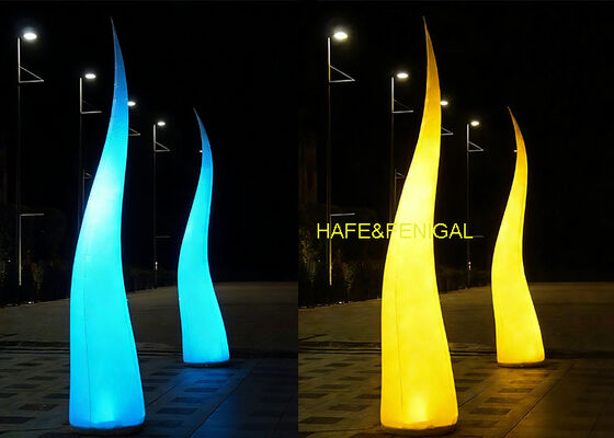 Internal RGB LED Inflatable Flame-Shaped Balloon Light For Festivals & Outdoor Events