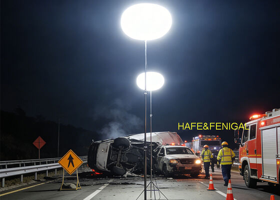 सीई प्रमाण पत्र 480W 230VAC निर्माण स्थलों के लिए थ्रीपॉड के साथ एलईडी गुब्बारा प्रकाश