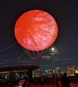 6m Diameter Inflatable Advertising Balloon with Custom Adhesive-Backed TPU Material for 360-Degree Visual Presence
