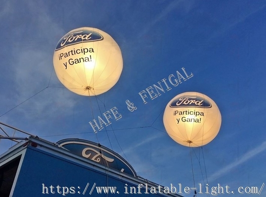 सजावट पीवीसी Inflatable लाइट गुब्बारा 2 पक्ष लोगो मुद्रण